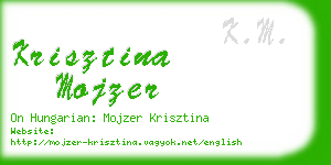 krisztina mojzer business card